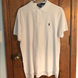 Men’s white polo shirt